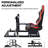 Anman Gt/F1  Introductory Simulation Racing Cockpit 6030 Aluminum Racing Frame, Shift Panel With Additional Sidebar, And More Stable. Fit For Straight Drive Steering Wheel Gpro Csldd T818 , Includes Frame & Seat Only