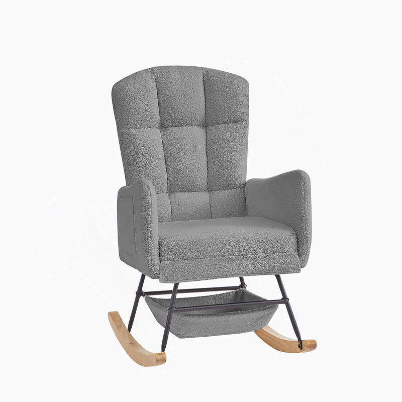 Grey Teddy Rocking Armchair