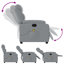  Fauteuil inclinable de massage en polyester gris clair simple