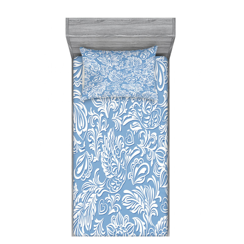 Microfiber Sheet Set, Twin Sheet Set with Fitted Sheet
