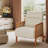 Upholstered Accent Chair With Rattan Arms And Solid Wood Legs-830804767
