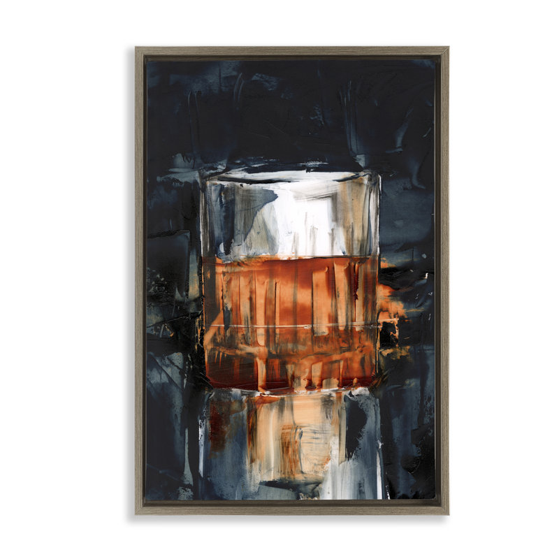  Bourbon dans une toile flottante encadrée en verre par Ethan Harper, H 31 po x l 21 po, Cadre flottant orme Montalcino