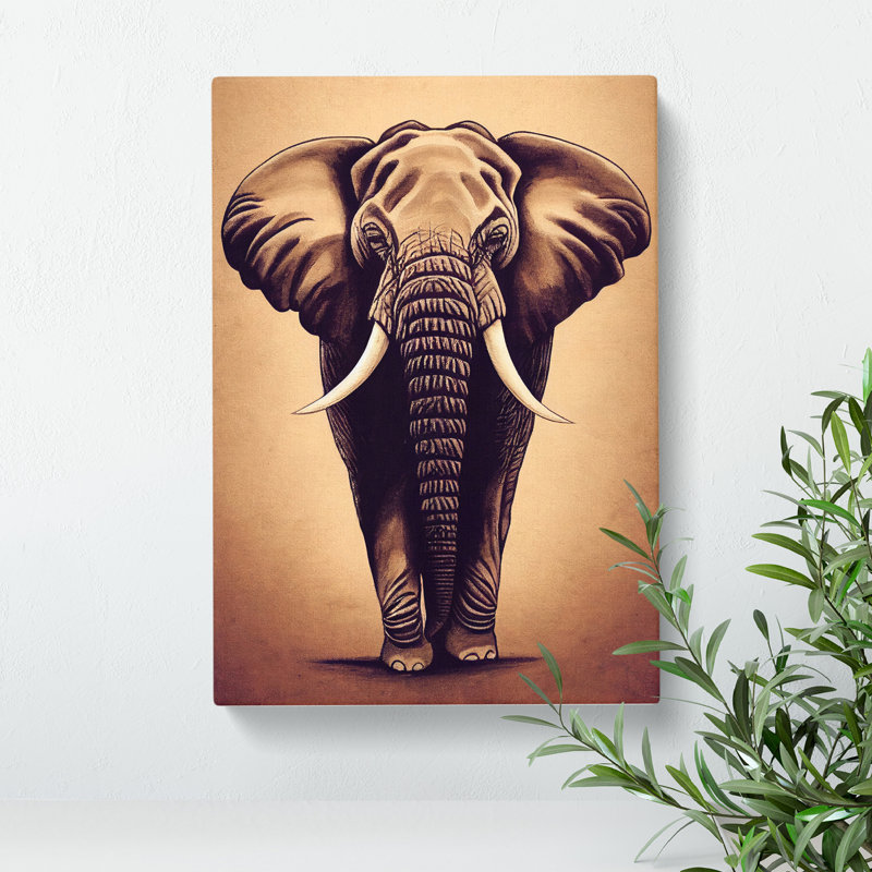 Magnificent Elephant - Wrapped Canvas, 60cm H x 40cm W x 3cm D