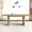 Table de salle à manger moderne pour 6 à 10 personnes, table de cuisine en bois avec double piédestal robuste, table de salle à manger en bois