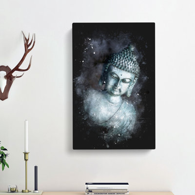 Smoke Surrounding the Buddha - Wrapped Canvas