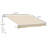 Outsunny Retractable Awning Patio Awnings Sun Shade Shelter With Manual Crank Handle, G/M² UV & Water-Resistant Fabric And Aluminum Frame  Deck, Balcony, Yard, Cream-1845068794-1845068773