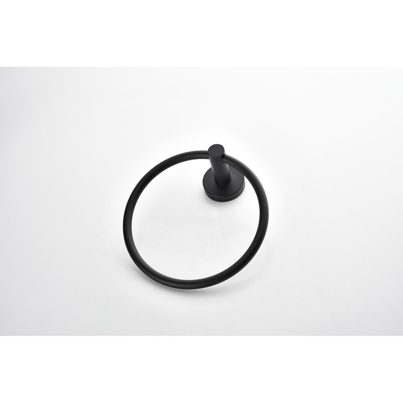 Ensemble de porte-serviettes de salle de bain en acier inoxydable 6 pièces, Noir mat