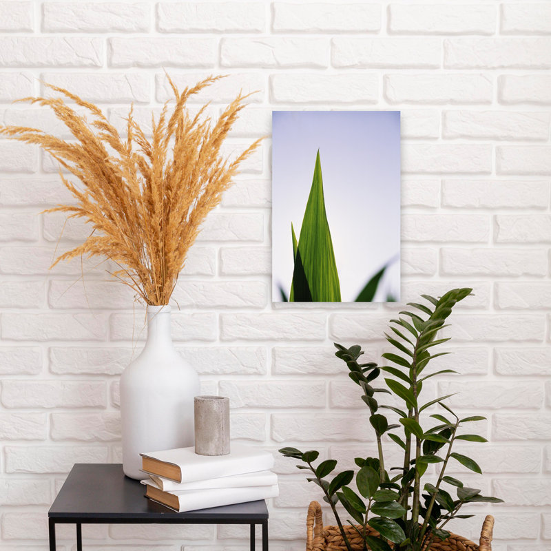 Détails de la tige de maïs, paysage contemporain abstrait, art mural, H 18 po x l 12 po