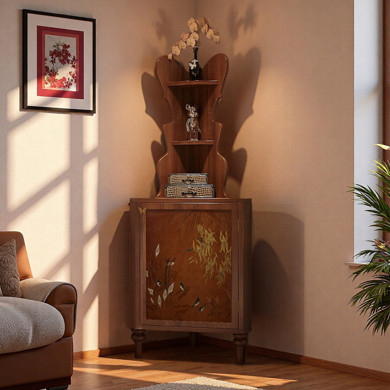 French-style multi-functional corner cabinet