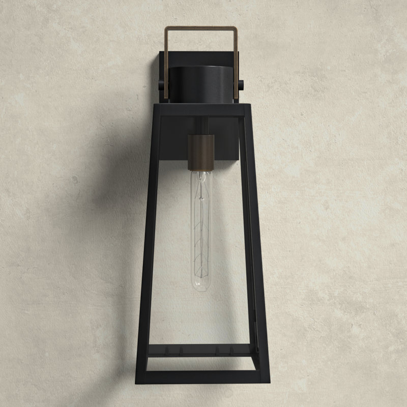 Kiwa Aluminum Wall Light, Black, 19" H x 7" W x 8.5" D