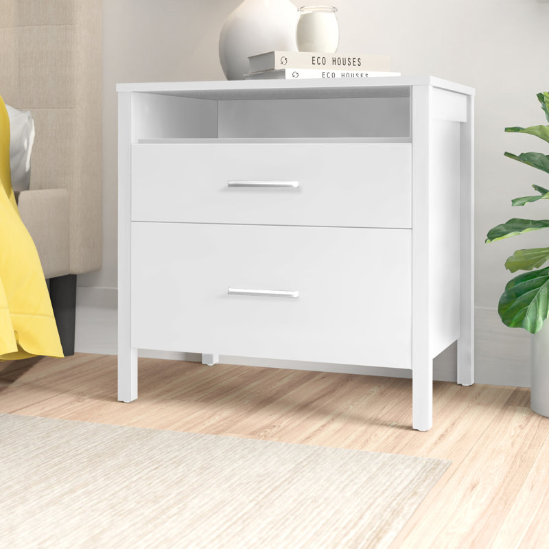 Lupe 23.5'' W Nightstand, White