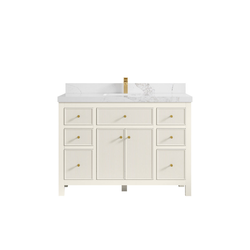 Sonoma 48 Single Bathroom Vanity with Top, Calacatta Nuvo