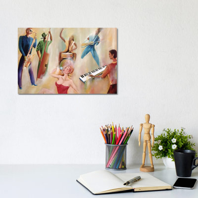 On Stage by Ikahl Beckford - Wrapped Canvas Painting