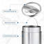 Poubelle à couvercle basculant de 70 L en acier inoxydable brossé, pour usage intérieur