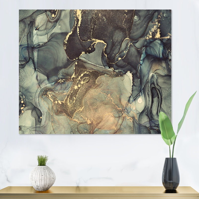 «Black Gold Infusé», reproduction d'art sur toile, H 24 po x l 32 po x P 1 po, Toile tendue