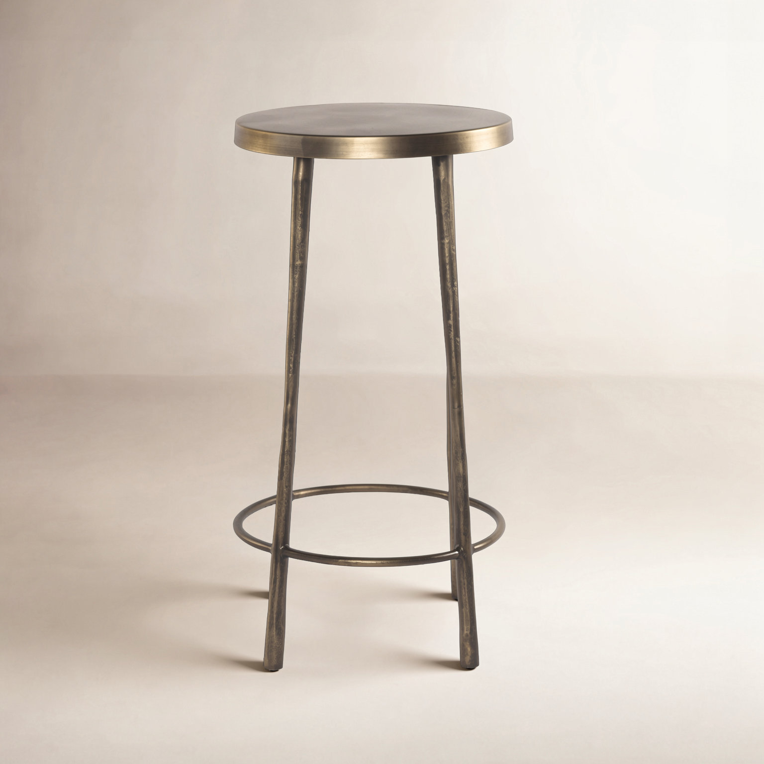 Moreen 26" Counter Stool, Counter Stool (26" Seat Height), Antique Brass