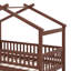 Twin wooden house bed with trundle-922912830