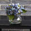 Arrangement floral d'hortensias en fleurs dans un vase-24746405-24746406