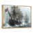 Toile avec cadre flottant or