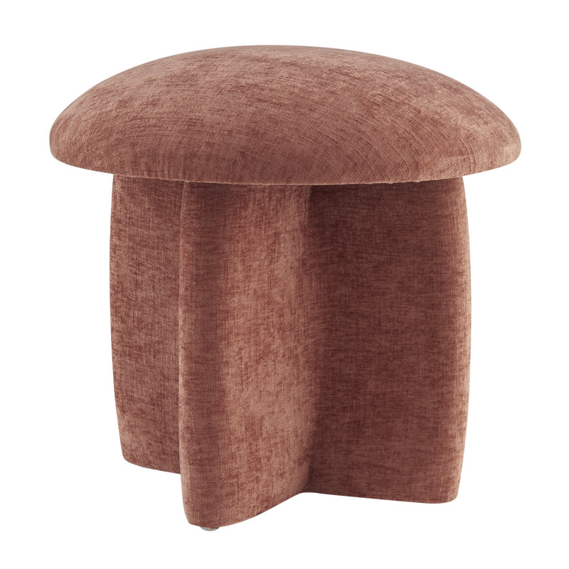Blanton Fabric Ottoman, Millburry Coral Fabric