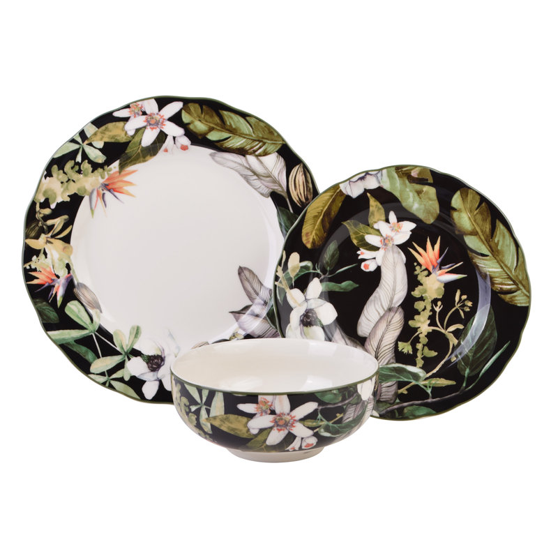 Service de vaisselle 222 Fifth Borneo - Service pour 4, assiette et bol