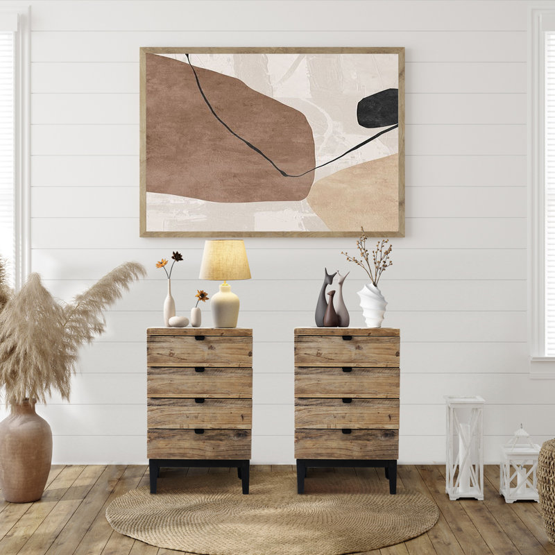 Tables de chevet en bois récupéré de 17,7 po Dahmen, table de bout en bois récupéré rustique (ensemble de 2), Ensemble de 2