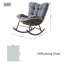 Chaise berçante en fer avec base amovible et assise rembourrée épaisse - texture sable gris