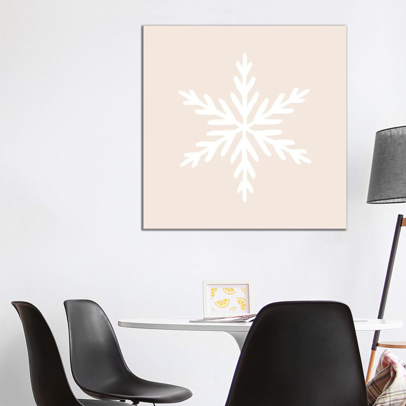 « Snowflake » par Orara studio-reproduction d’art, H 37 po x l 37 po x P 1,5 po, Toile tendue, Pas de tapis