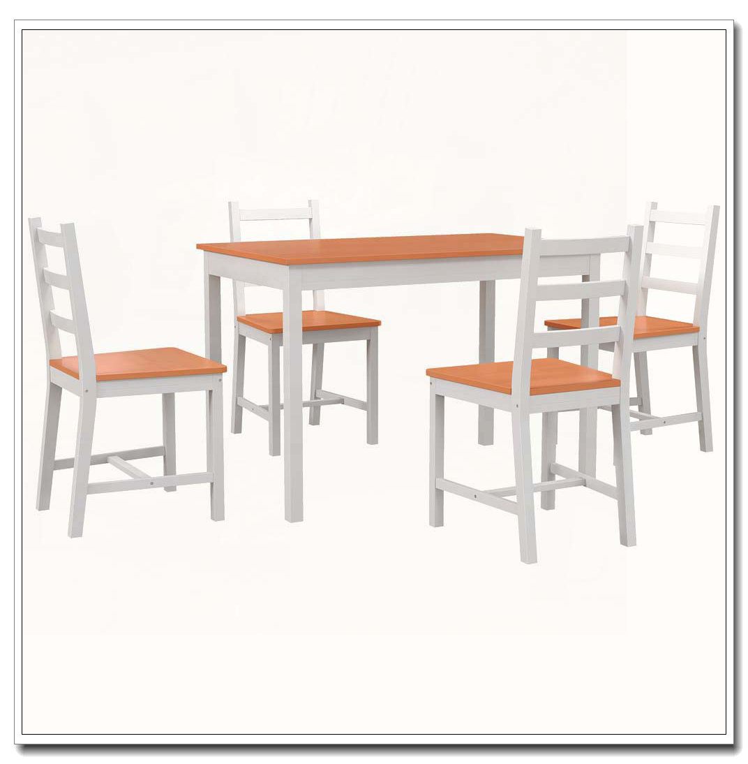 George Oliver 5-Piece Modern Solid Wood Dining Table Chair Set | Wayfair