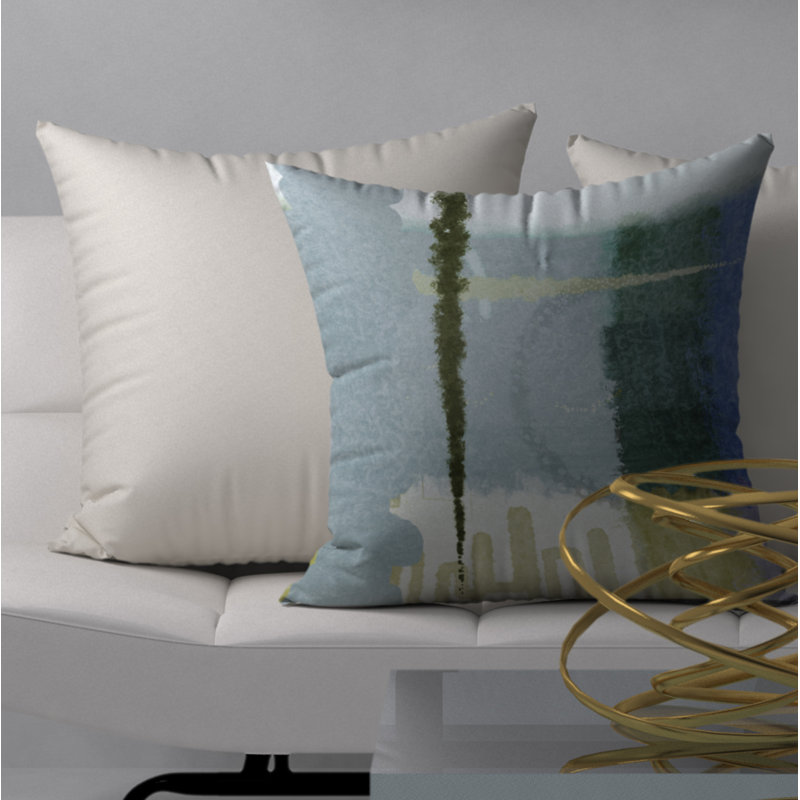 Abstract Throw Pillow, 24" H x 24" W