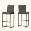 Ensemble de 2 tabourets de bar d'extérieur en osier avec structure en fer durable et style transitionnel pour patio et cour arrière-1889433548-1889433549