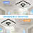 Denelda 20 Inch Modern Low Profile Flush Mount Ceiling Fan with Lights, DC Motor Dimmable LED Light Ceiling Fan