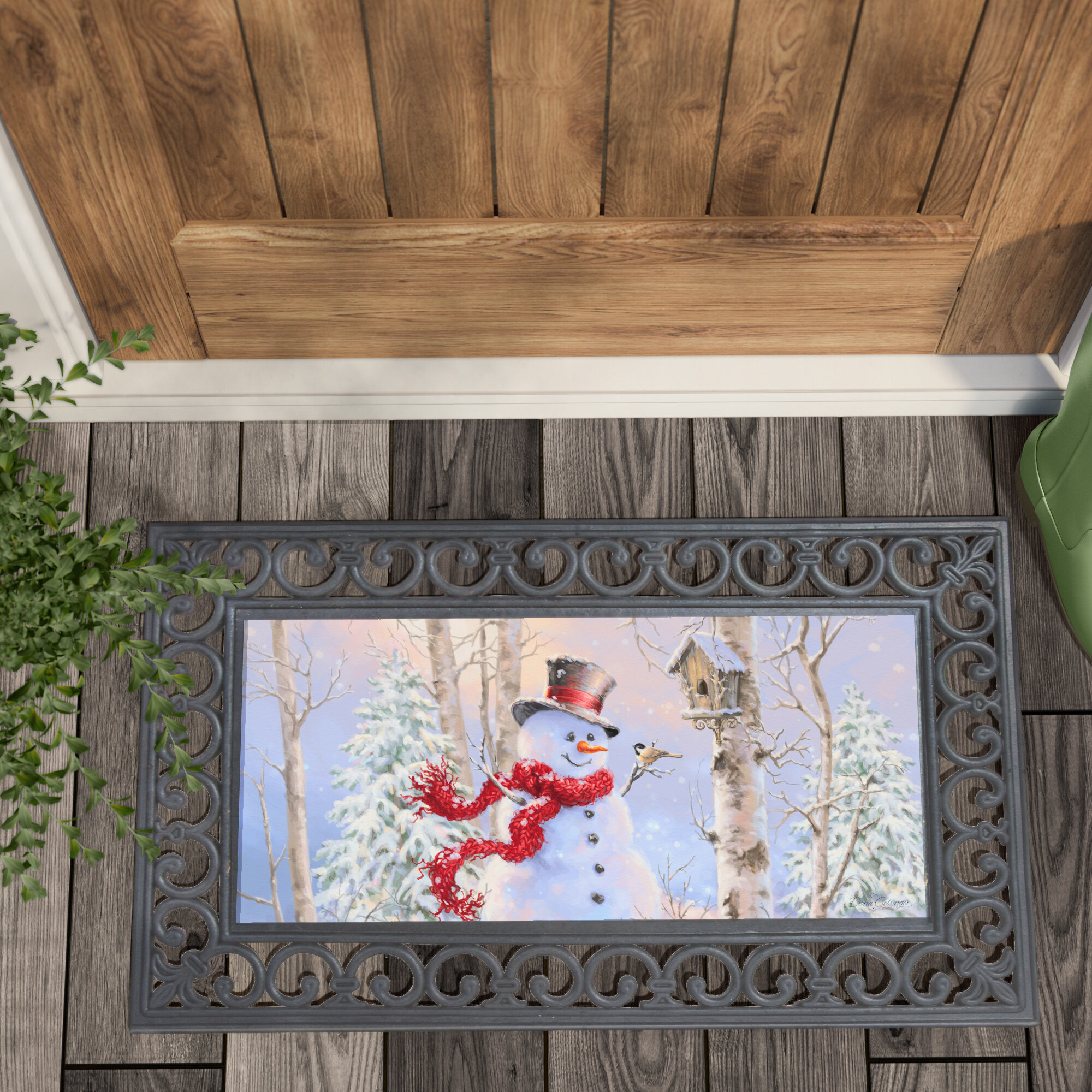 Evergreen Enterprises, Inc Winter Christmas Santa Ho Ho Ho Sassafras Switch  10 in. x 20 in. Non-Slip Outdoor Door Mat & Reviews