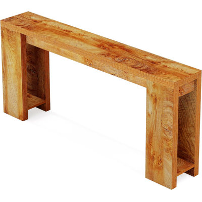 Wood Console Table, Narrow Sofa Table for Entryway and Living Room