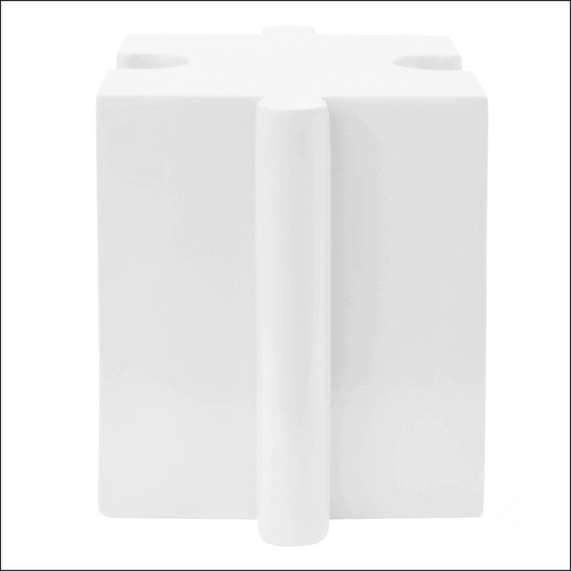 Puzzle Art Side Table, Modular Concave Edge MGO Table - Customizable Layouts For Indoor & Outdoor Use, Antique, White