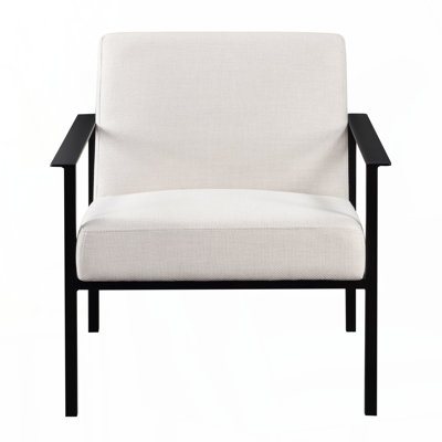 Fauteuil d'appoint en métal blanc Millie