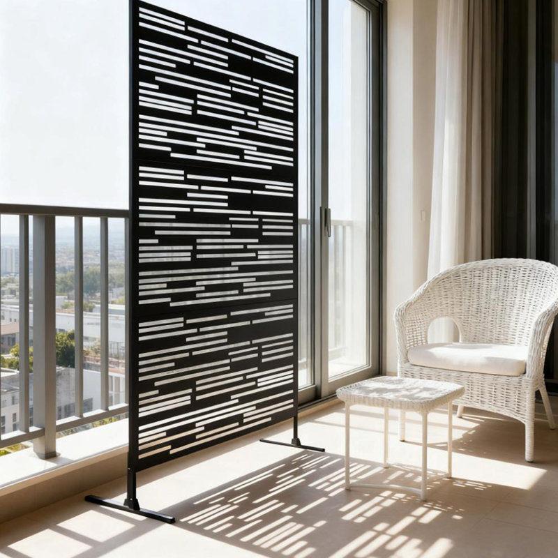 Paravent, écran d'intimité extérieur en métal, écran de clôture d'intimité décoratif pour balcon