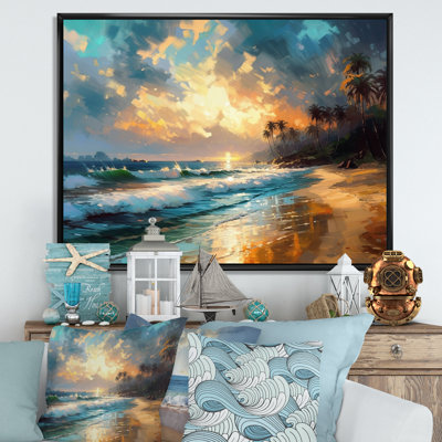 Green and Blue Coastal Escapes, reproduction d'art sur toile