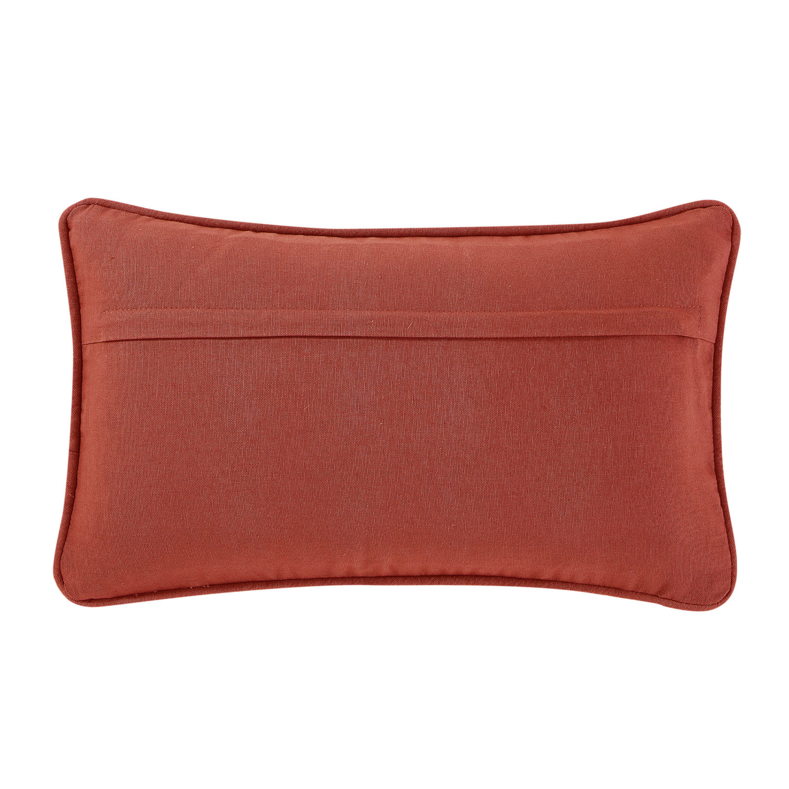 Ablo Textured Cotton Throw Pillow, Rectangular 12"H x 20"W, Red/Natural