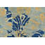 Tapis bleu en laine noué à la main de conception unique 9 pi x 12 pi 5 po