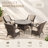 Batson 4 - Person Patio Dining Set Umbrella Hole Included Round Table with Cushions Included
