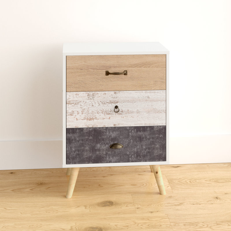 3 Drawer Chest Of Drawers, Cream