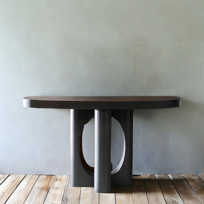 Mid-Century Modern Solid Wood Entry Console