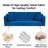 71-inch velvet three-seat sofa with two throw pillows for living room, bedroom-1371738381