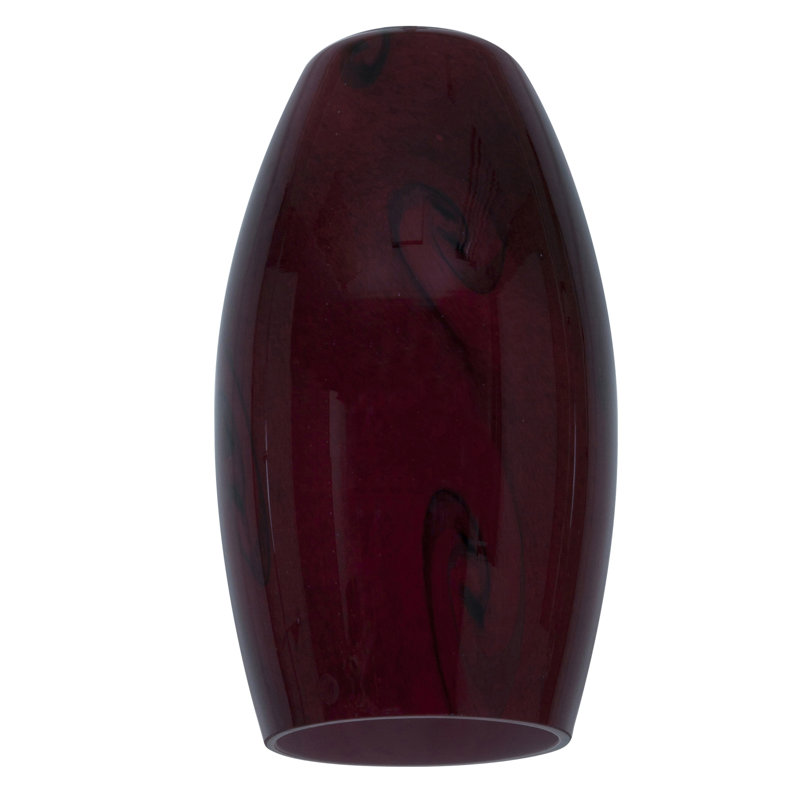 Abat-jour suspendu en verre Baur H 8 po (à visser), Ciel rouge