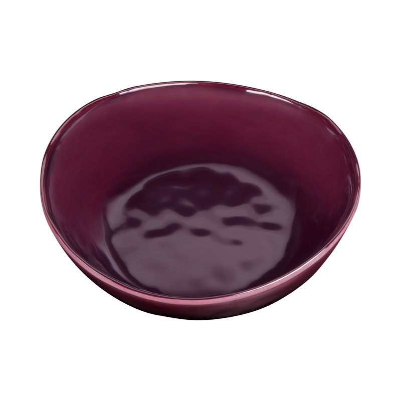 Maya 8.25" Melamine Irregular Round Bowl, Purple