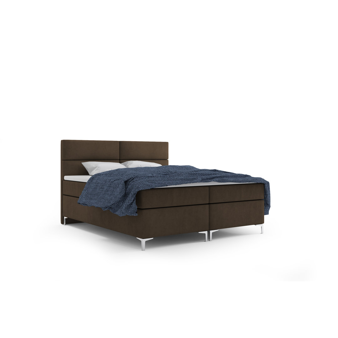 Boxspringbett Adiella mit Topper und Bettkasten