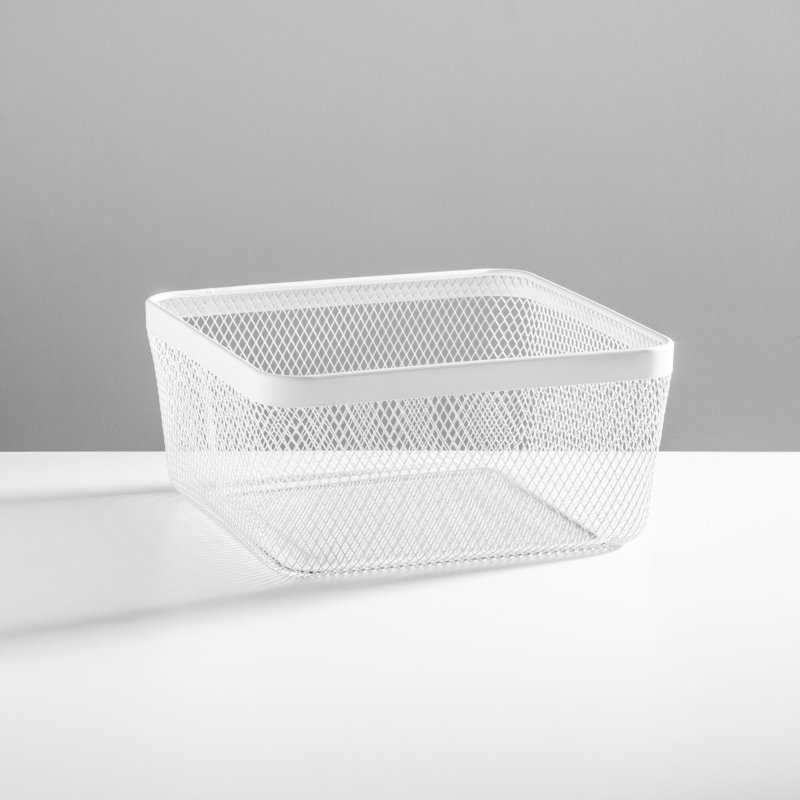 Panier Meshi 12 x 12 x 6, Blanc mat