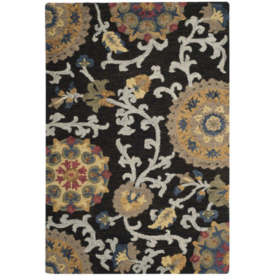 Emrick Hand Tufted Wool Floral Rug