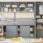 Lit mezzanine double en bois avec bureau sous le lit, tiroirs et tablettes pour une efficacité optimale-1460078293-1460078294